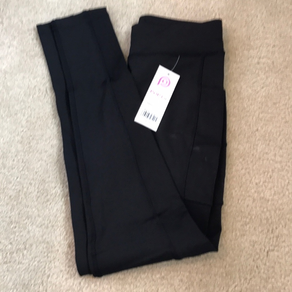 Popfit clothing black leggings with pockets